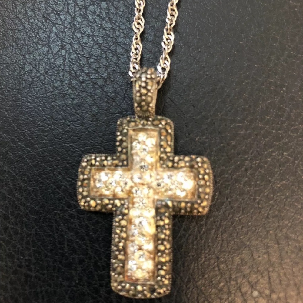 Sterling silver cross necklace Lord & Taylor $90